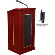 Oklahoma Sound Prestige Sound Podium / Lectern w / Wireless Tieclip / Lavalier Mic, Mahogany