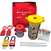 ZING RecycLockout Lockout Tagout Kit, 11 Component, Plug Lockout, 7121