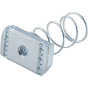 Global Industrial 1-5/8" Channel Nut P1006-1420egs, Electro-Galvanized, 1/4-20 - Pkg Qty 25