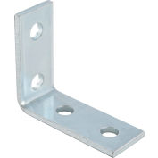 Global Industrial 1-5/8" 4 Hole 90° Fitting P1325eg, Electro-Galvanized - Pkg Qty 20