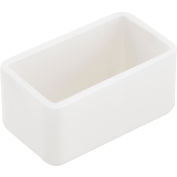 Global Industrial 1-5/8 X 7/8" Plastic White End Cap P2860-33vy - Pkg Qty 5