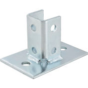 Global Industrial 1-5/8" Post Base P2942eg, Electro-Galvanized - Pkg Qty 2