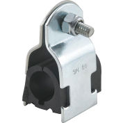 Tuyauterie industrielle mondiale Strut coussin Clamp, acier galvanisé, avec coussin en polypropylène, qté par paquet : 5