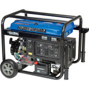 Global Industrial™ Portable Generator W/ Electric/Recoil Start, Gasoline, 6500 Rated Watts