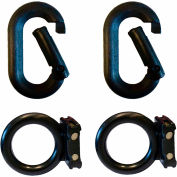 M. Chain Magnet Ring/Carabiner Kit, Noir, 2 Pack