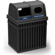 Parkview Recycling & Trash Can, 50 Gallon, Noir