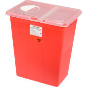 Oakridge Products 8 Gallon Sharps Container w/ Split Rotor Lid, Red