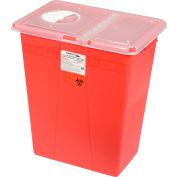 Oakridge Products 8 Gallon Sharps Conteneur w / Split Rotor Lid, Rouge