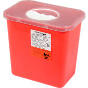 Oakridge Products 2 Gallon Sharps Container w/ Rotor Lid, Red