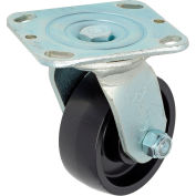 Global Industrial™ Heavy Duty Swivel Plate Caster 4" Molded Plastic Wheel 420 Lb. Capacity 