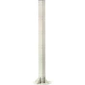 Global Industrial™ 81"H Steel Post with Fixed Base and Power Outlets - Beige