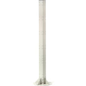 Global Industrial™ 81"H Steel Post with Fixed Base and Power Outlets - Beige