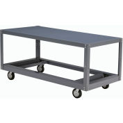 Global Industrial™ Portable Steel Table w/1 Shelf, 1200 lb. Capacity, 72"L x 36"W x 30"H