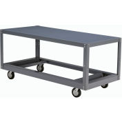 Global Industrial Portable Steel Table w/1 Shelf, 1200 lb. Capacity, 72"L x 36"W x 30"H