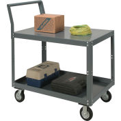 Chariot de service industriel™ mondial avec 2 étagères, 1200 lb. Capacité, 48"L x 30"L x 30"H, Gris