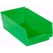 Akro-Mils Plastic Nesting Storage Shelf Bin 30130 - 6-5/8"W x 11-5/8"D x 4"D Green, qté par paquet : 12