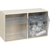 Quantum Tip Out Storage Bin QTB305 - 5 Compartments Gray