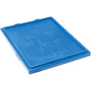 Global Industrial Lid LID191 for Stack and Nest Storage Container SNT190, SNT195, Blue - Pkg Qty 6
