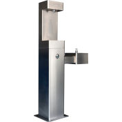 Fontaine d’eau potable extérieure™ industrielle mondiale et station de remplissage de bouteilles avec filtre, acier inoxydable
