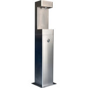 Global Industrial™ Outdoor Piédestal Bottle Filling Station, Acier inoxydable