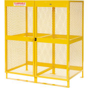 Global Industrial Cylinder Storage Cabinet, Vertical Double Door 20 Cylinders, 61W x 38D x 71H