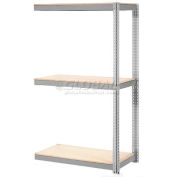 Global Industrial™ Expandable Add-On Rack 96x24x84 3 Level Wood Deck 1100 lb Cap per Level GRY