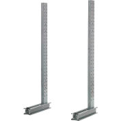 Cantilever Rack simple face verticale (série 1000), 33" D x 10' H, 7100 Lbs capacité