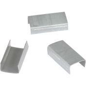 Pac Strapping Regular Duty Snap sur les joints de cerclage en acier, largeur de sangle de 1/2 « , argent, pack de 2500