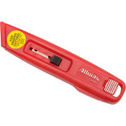 Self-Retracting Plastic Safety Box Cutter With 6 Blades - Pkg Qty 12