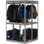 Global Industrial™ Boltless Luggage Garment Combo Rack - 48"W x 48"D x 84"H