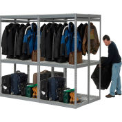 Global Industrial™ Boltless Luggage Garment Double Rack - 96"W x 48"D x 84"H