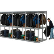 Global Industrial™ Boltless Luggage Garment Triple Combo Rack - 144"W x 48"D x 84"H