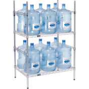 Étagère de rangement pour bouteilles d’eau de 5 gallons, capacité 12 bouteilles