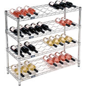 Nexel® Wine Bottle Rack - 36 Bottle 36"W x 14"D x 34"H, Chrome