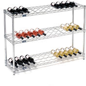 Nexel® Wine Bottle Rack - 39 Bottle 48"W x 14"D x 34"H, Chrome