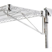 Nexel® Chrome Wall Mount Wire Shelf - Niveau supplémentaire 72"W x 18"D
