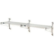 Nexel® Chrome Wall Mount Wire Shelving 72"W x 18"D x 14"H 1 - Module étagère