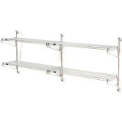 Nexel® Chrome Wall Mount Wire Shelving 48"W x 18"D x 34"H 2 - Shelf Add-On