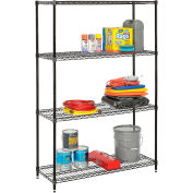 Nexel® Best Value Wire Shelving Unit, 36"W x 24"D x 74"H, Black Epoxy