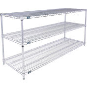 Étagère Nexel® 3, étagère en fil de chrome, démarreur, 72 » L x 14 » P x 34"H