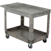 Global Industrial Tray Top Utility Cart w/2 Shelves, 44"L x 25-1/2"W x 32-1/2"H, Gray