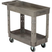 Global Industrial Utility Cart w/2 Shelves, 500 lb. Cap, 38"L x 17-1/2"W x 32-1/2"H, Gray