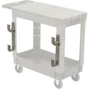 Global Industrial 2-3/8" Deep Square Hook, Pair, for Industrial Service Carts, Structural Foam