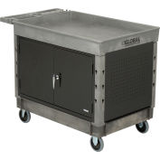 Global Industrial™ Extra Strength Plastic 2-Tray Maintenance Cart W/ 5 » Roulettes, 44 x 25-1/2 »