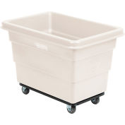 Global Industrial™ Plastic Bulk Box Truck, 6 Boisseau, Base de châssis en acier, Blanc