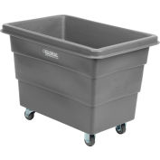 Global Industrial™ Plastic Bulk Box Truck, 8 Bushel, direct mount base Gray
