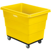 Global Industrial™ Plastic Bulk Box Truck, 12 Bushel, Steel Chassis Base Yellow