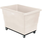 Global Industrial™ Plastic Bulk Box Truck, 20 Boisseau, Base de châssis en acier, Blanc