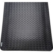 Global Industrial™ Diamond Plate Ergonomic Mat, 15/16" Thick, 4'W x 6'L, Black