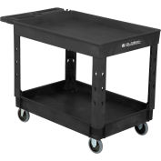 Global Industrial™ Utility Cart w / 2 étagères et roulettes 5 « , 44 « L x 25-1 / 2 » L x 32-1 / 2 « H, Noir